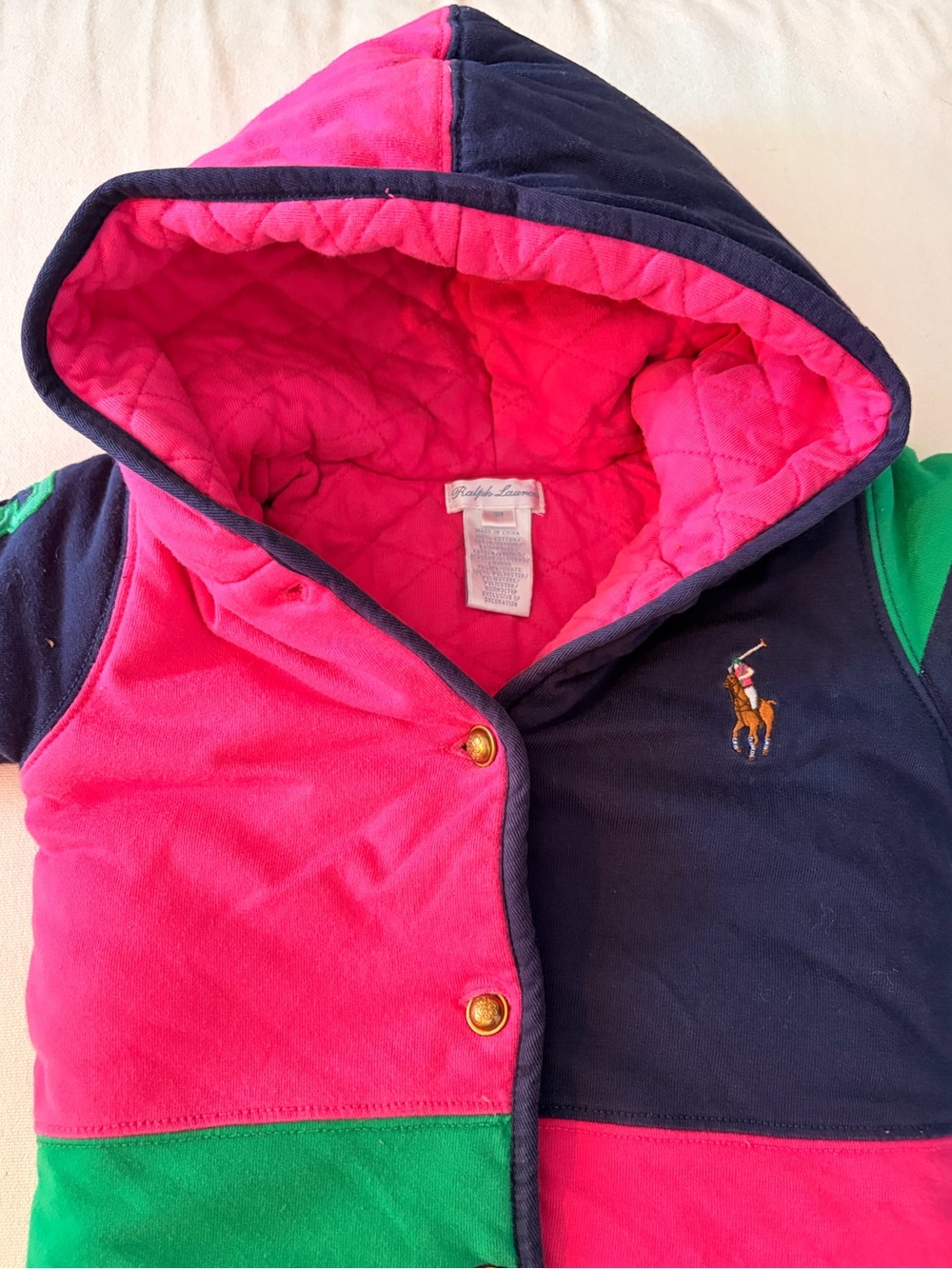 Vintage Ralph Lauren Quilted Hooded Kids Winter Suit